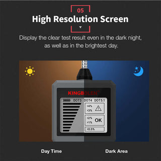 KINGBOLEN BF200 Brake Fluid Tester has high resolution screen