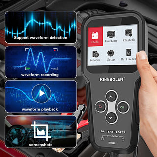 KINGBOLEN BM520 6V 12V 24V battery tester has various other functions