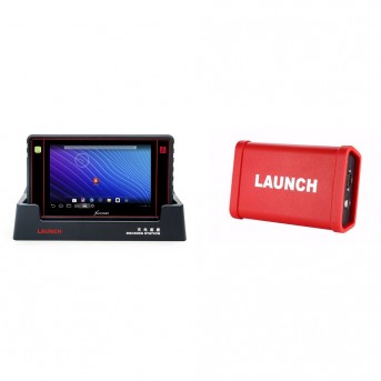 Launch X431 PAD II & Heavy-Duty Adaptor Box Car Diagnostic Tool Can Support 24V and 12V Vehicles