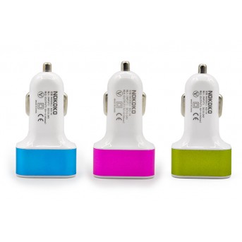 New Arrival Max 3 Port Car USB Charger Mini Mobile Phone Charger for iPhone 6/5/4S for Samsung Galaxy Multi-color Optional