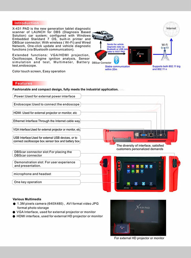 launch x431 pad Graphic description