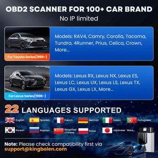 KINGBOLEN SOLOSCAN OBD2 Bluetooth Scanner for Honda & Acura– Lifetime Free Updates, Bi-Directional Control, ECU Coding & Full System Diagnostics