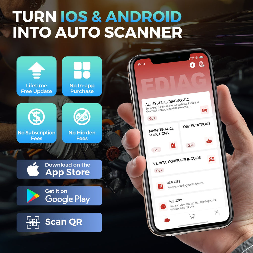 KINGBOLEN EDIAG ELITE Free Update CANFD&FCA All System Diagnostic Tool