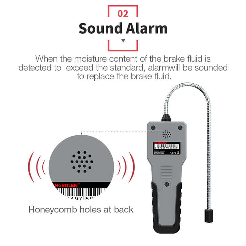 KINGBOLEN BF200 Brake Fluid Tester has sound alarm