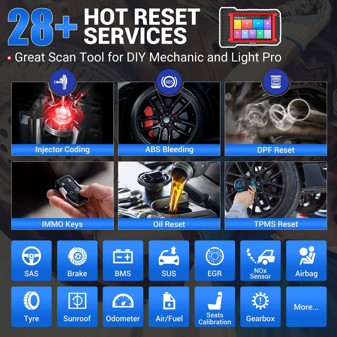 reset services supported by KINGBOLEN K7 
