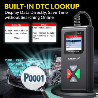 KINGBOLEN YA100 OBD2 Scanner Engine Fault Code Reader