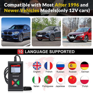 KINGBOLEN YA100 OBD2 Scanner, multi-language, multi-model