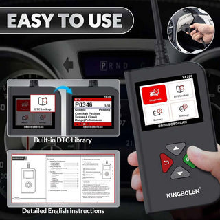 KINGBOLEN® YA206 OBD2 Scanner Code Reader,Plug and play