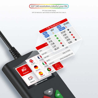 KINGBOLEN® YA206 OBD2 Scanner Code Reader,colorful screen